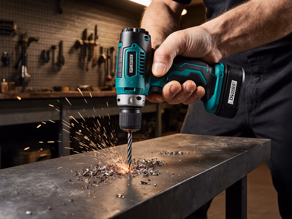 Hardened Steel Drilling: Balanced Cordless Drill Guide