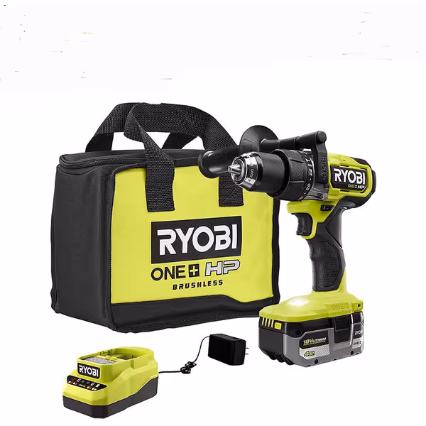 RYOBI ONE+ HP 18V Brushless Cordless 1/2 in. Hammer Drill Kit